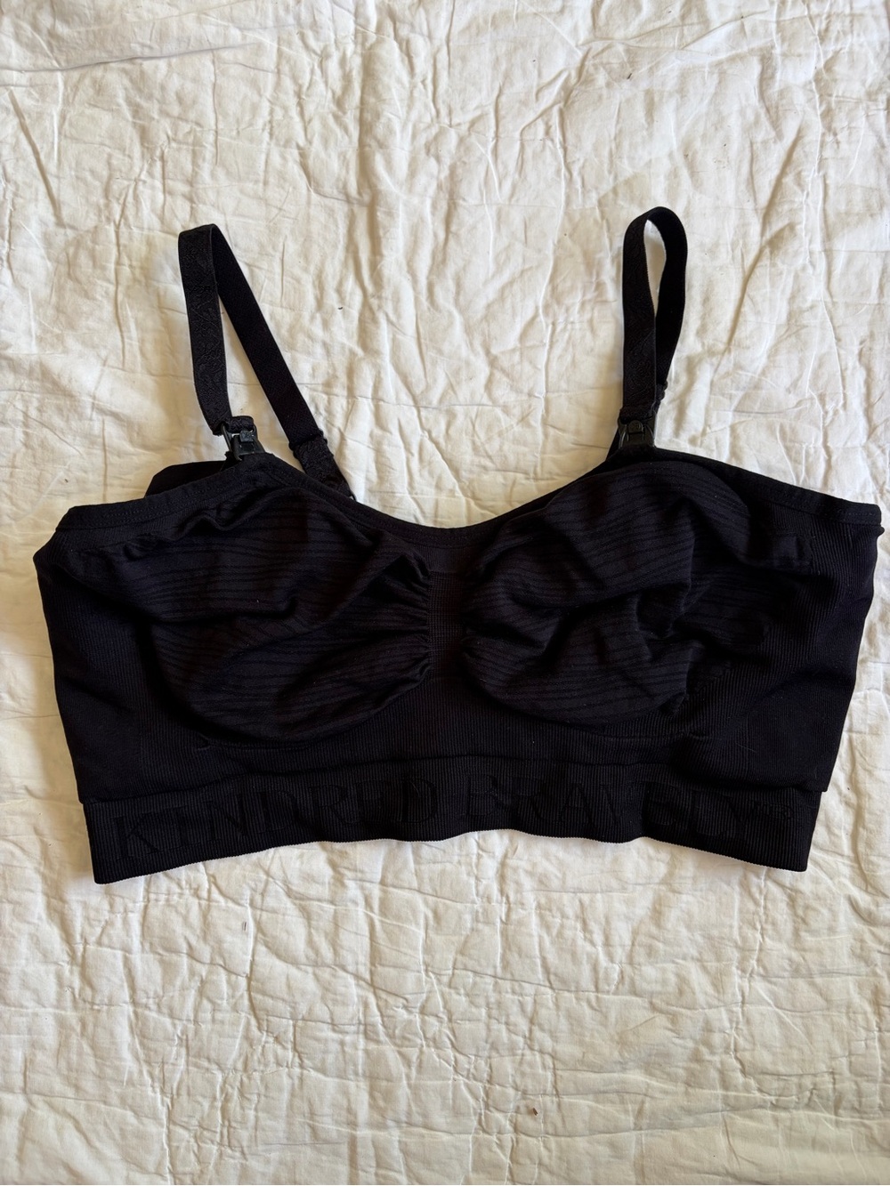 Kindred Bravely Black Seamless Nursing Hands Free Pumping Bra, Size L